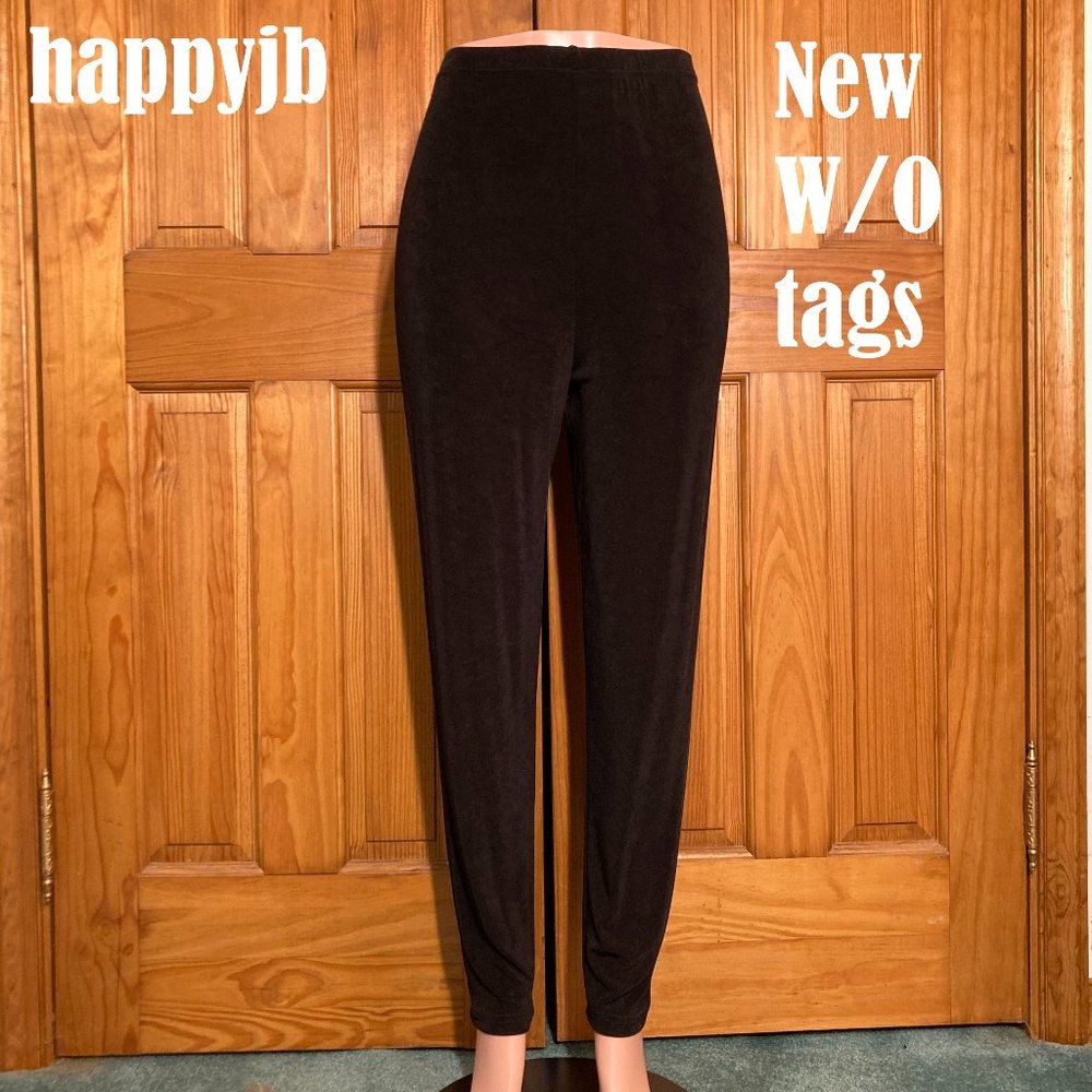 NWOT Ultimate! Vintage 90s Pull On Stretch Pants Black Size L Large